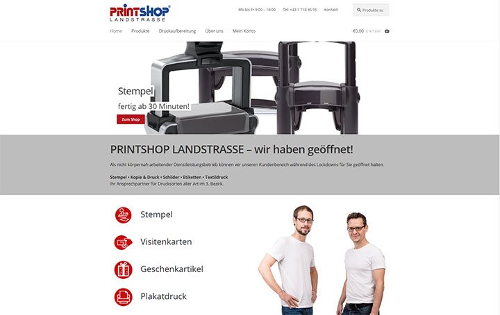 Webshop Printshop Landstraße